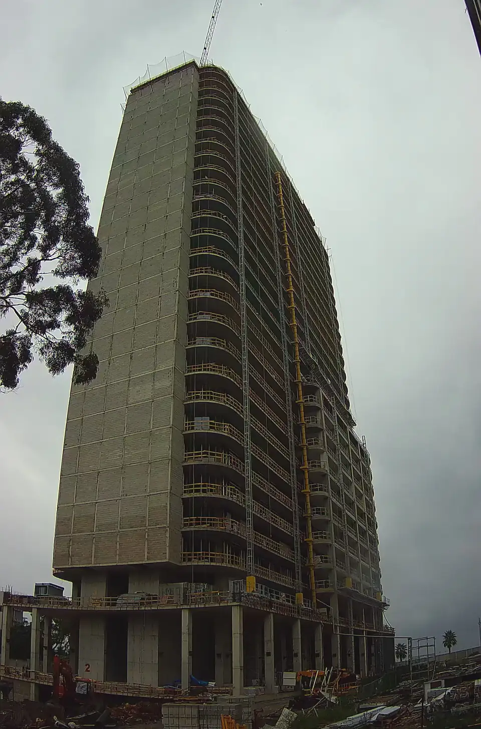 The tower on 15 September 2026, a frame from the developer webcam